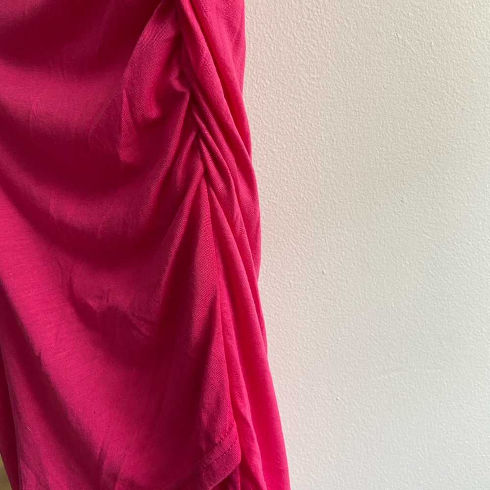 Pink cotton mini dress
